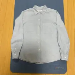 鎌倉シャツ　リネン100%シャツ　ブルー　サイズ38
