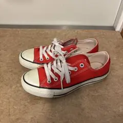 CONVERSE レッド ローカットスニーカー