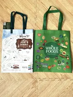 【新品】TRADER JOE'S／WHOLE FOODS エコバッグ 2枚セット