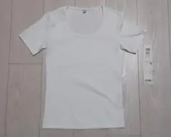 未使用 UNIQLO ドライストレッチ Uネック Sサイズ 白