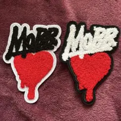 MOBB ハートデザイン ワッペン 2個セット