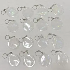 缶バッジカバー 12個セット キーホルダー 58mm缶バッジ対応