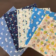 鳥柄生地5枚セット☆約50cm×約50cm