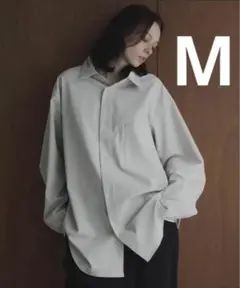 remer ルーズリラックス楊柳オーバーシャツ ライトグレー M
