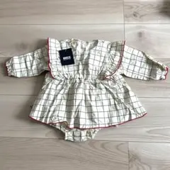 BREEZE アイボリー チェック柄 ワンピース 70cm