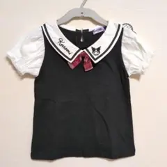 クロミ 刺繍 襟 リボン付き Tシャツ 120　サンリオ