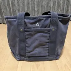 L.L.Bean ネイビー トートバッグ レザーハンドル 内ポケット付き