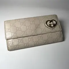 グッチ GUCCI 長財布 ラブリーハート グッチシマ
