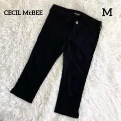 00s y2k CECIL McBEE クロップド丈　パンツ　ブラック　M