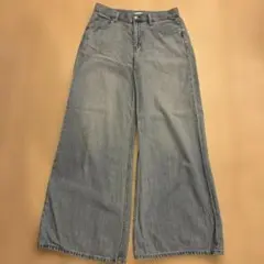 UNIQLO ドレープワイドフレアパンツ　26(ウエスト66㌢)