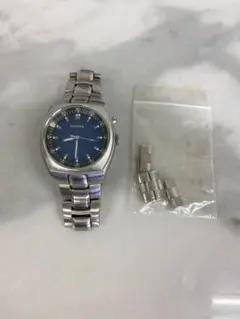 ♪ 【ジャンク】FOSSIL blue メンズ腕時計　シルバー 　AM-3603