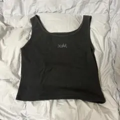 Xgirl 黒 タンクトップ ロゴ入り