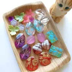 ハンドメイドパーツおすそ分け（手染めペイントビーズ②）