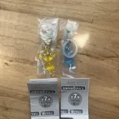 ピクミン　めじるしアクセサリー　第一弾　ガチャ　青　黄色