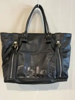 美品☆クロエ エクリプス トートバッグ ショルダー ハンドバッグ 黒革