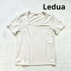 【Ledua 】 L L 半袖Tシャツ シンプレディース　ライトベージュ