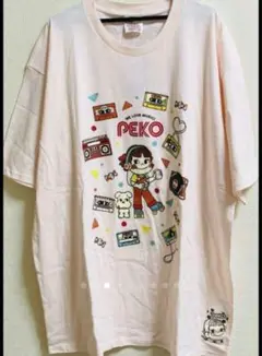 ペコちゃんミルキーお菓子可愛いビッグプリント不二家半袖Tシャツ5L