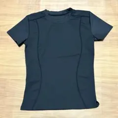 スポーツウェア トップス Tシャツ 半袖 レディース ブラック 黒 Ｌサイズ