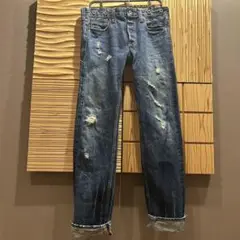 名品 RRL ストライプトラウザー デップ ボルチモア　黒シャン RRL ダブルアールエル ストライプ トラウザー ウエスタン