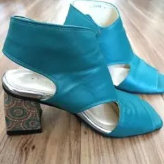 日本製✨Dona Miss ターコイズ レザーサンダル