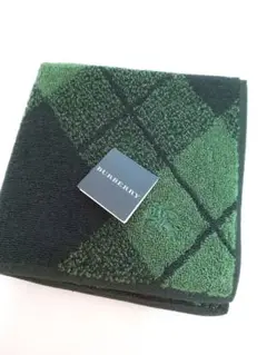 BURBERRY バーバリー ダイヤモンドパターン ハンカチ 深緑