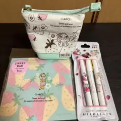 DELDE ディズニー クラリス ペンケース 文房具 3点セット