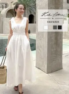 KOBELETTUCE 神戸レタス 鈴乃さんコラボ Vネックジャンスカワンピース