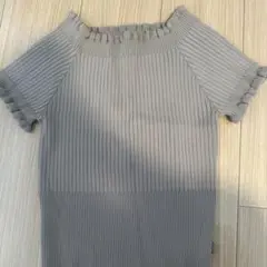 FREE'S MART 2wayオフショルフリルリブ半袖ニット