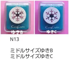 830　Ｎ13　ゆきＢゆきＣ■カールクラフトパンチ本体花びらまとめ売り結晶雪
