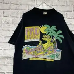 USA製90sヴィンテージTシャツ！シングルステッチ　ブラック半袖古着L721