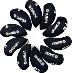 【新品】アイアンヘッドカバー・ヤマハ(YAMAHA)汎用・ブラック・10個セット