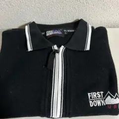 ✨FIRST DOWN✨　ファーストダウン　ジッパー　ポロシャツ　L