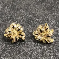 Christian Dior クリスチャンディオール ピアス ラインストーン