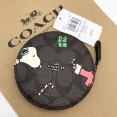 【COACH X PEANUTS】コイン ケース!シグネチャー!スヌーピー!新品