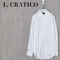 L. CRATICO　ギザコットン　長袖ワイシャツ　日本製　白　サイズ39-84