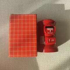 【新品】 非売品 郵便ポスト型貯金箱 赤