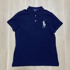Ralph Lauren ビッグポニー ポロシャツ ネイビー シルバー