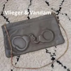 Vlieger & Vandam グレー クラッチバッグ