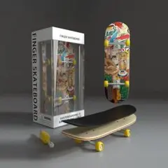 木製　ベアリング付き指スケ フィンガーボード Finger Skateboard