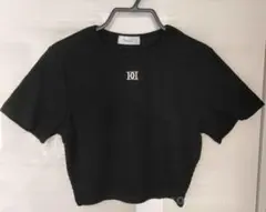 ダーリッチ darich ロゴリブコンパクトトップス Tシャツ BLK