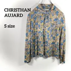CHRISTHAN AUJARD 涼しげ花柄長袖トップスS 9T a199②