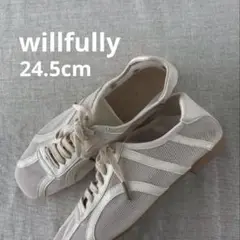 【willfully】shear mesh piping sneaker