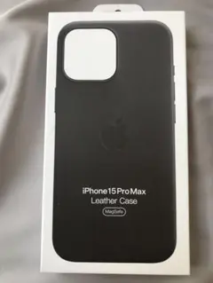 純正品 iPhone 15ProMax レザーケース ブラック