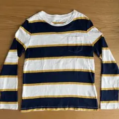 【美品】GAP KIDS S 120 ボーダー 長袖 Tシャツ ギャップキッズ