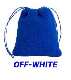 OFF-WHITE オフホワイト　ハンドバッグ　巾着　ブルー