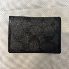 コーチ　COACH 名刺入れ　カードケースメンズ ブラック