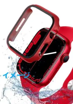 【新品　週末値下】Apple Watch ケース レッド 透明カバー付き41㍉