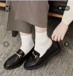 ANGIEブラック ローファー