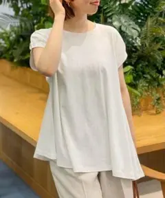 【UNFILO/自由区　撥水・汗シミ防止】アシンメトリーフレア UPTシャツ