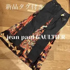 新品⭐︎ジャンポールゴチェ 40 パワーネット デニム レース ロングスカート